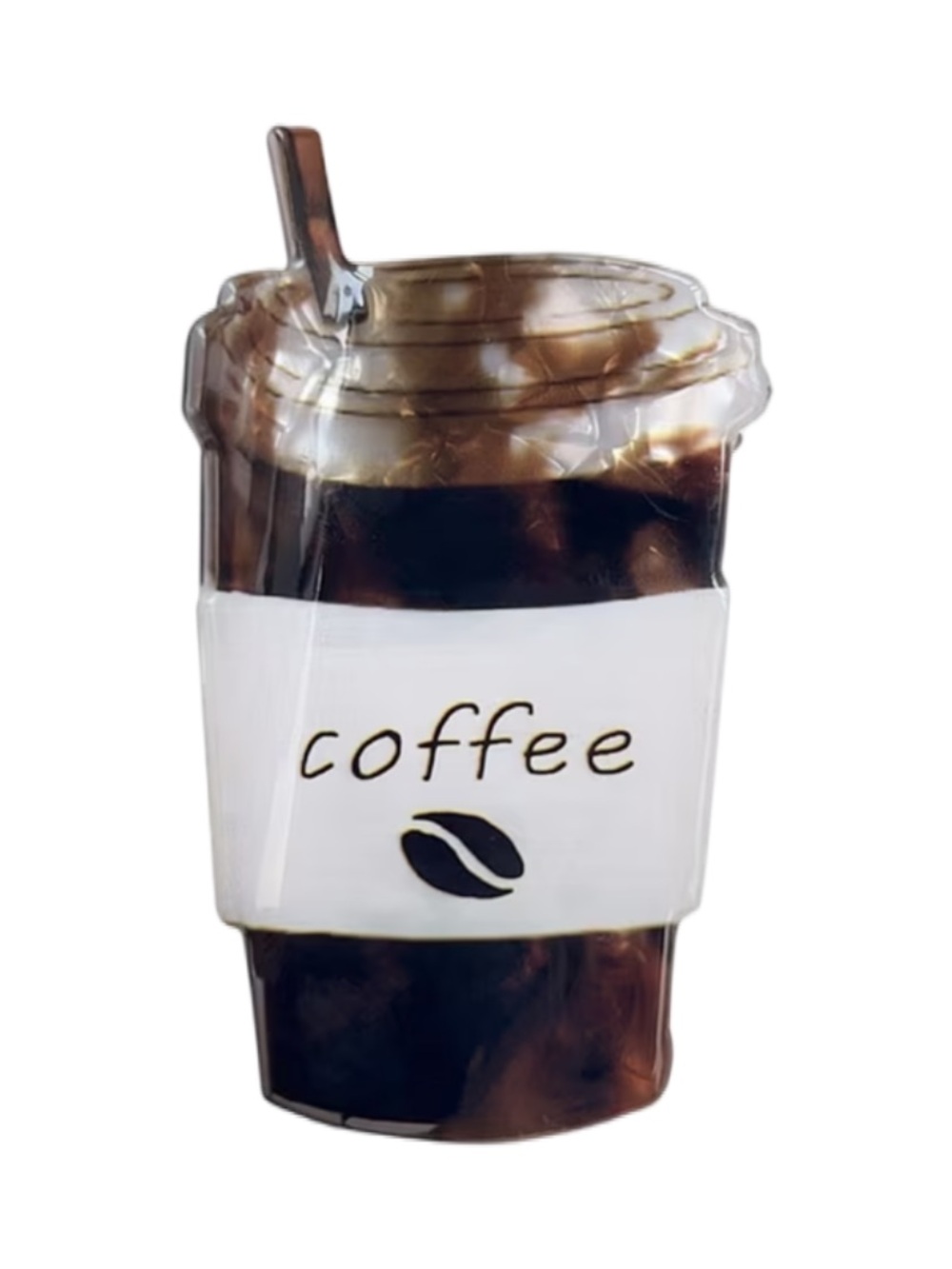 Iced Coffee Cup Claw Clip Novelty Hair Clip Kawaii Quirky Brown Aesthetic NWOT